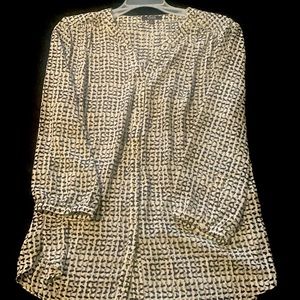 NYDJ buttoned down blouse in medium. 3 quarter length sleeves. Light and flowy.